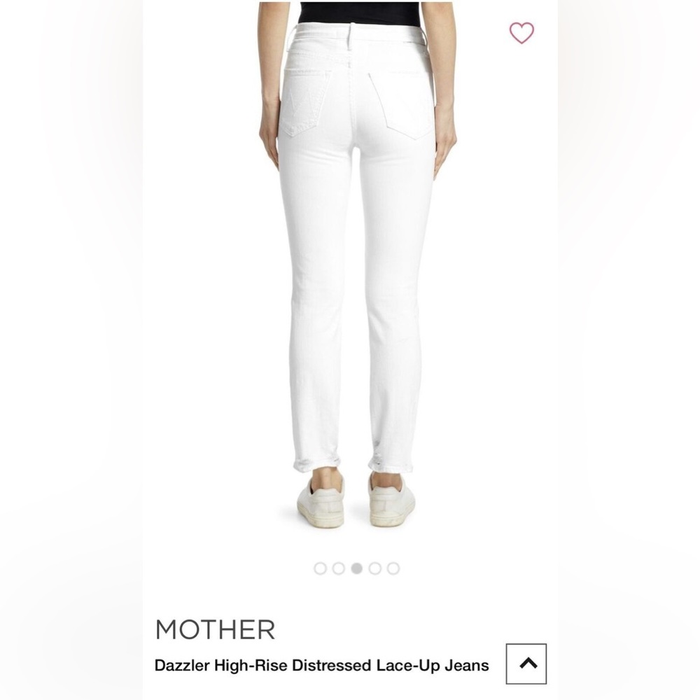 MOTHER denim Dazzler high-rise distressed lace up jeans - Picture 5 of 12